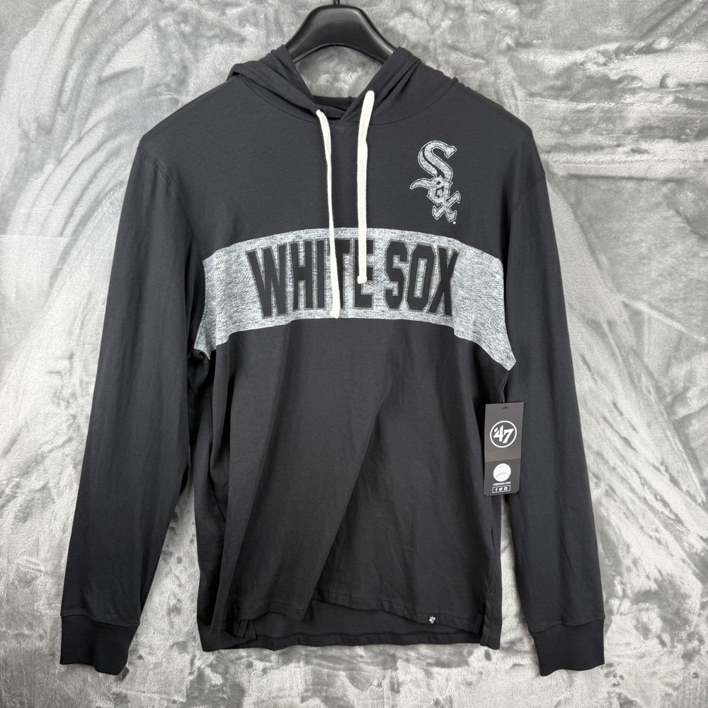 47 Brand Chicago White Sox Hoodie Mens Large Flint Black BB006PMVRVE570726FH NWT